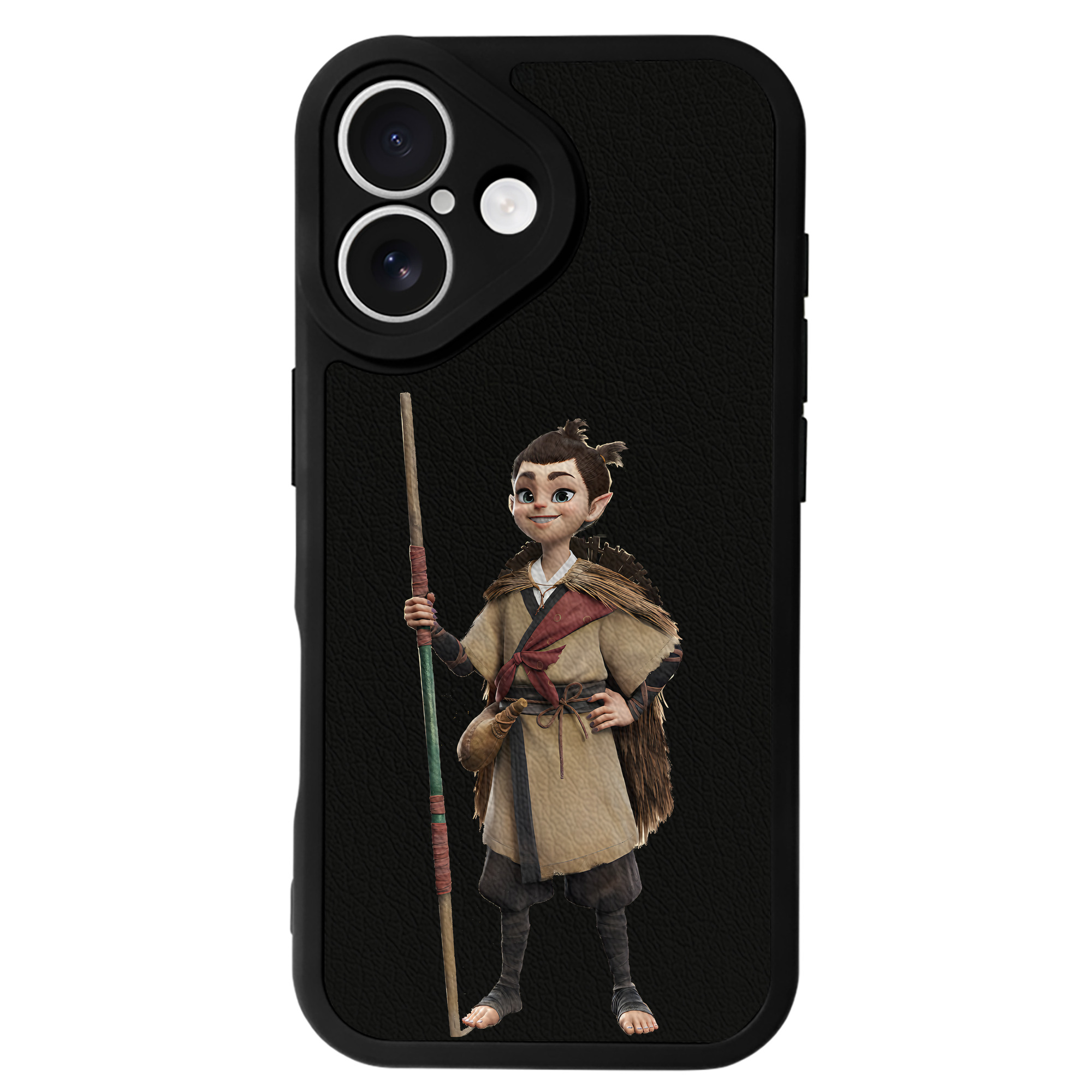 （画像用） Ne Zha 2 ナタ 魔童の大暴れ 【iPhone 16シリーズ対応】シリコンスマホケース（レザー調） 材質：シリコン